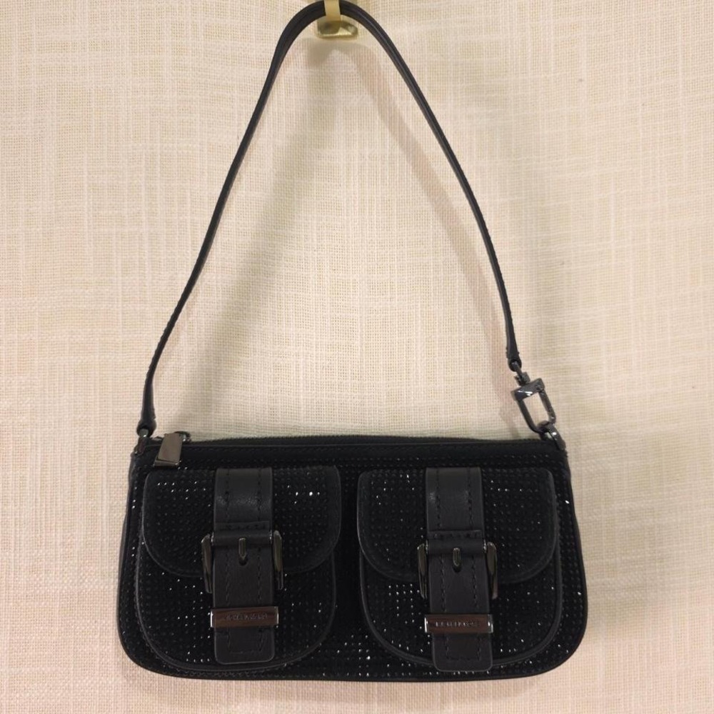 MICHAEL Michael Kors Zoe Small Rhinestone Suede Pochette Shoulder Bag